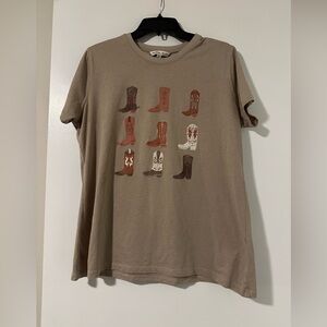 Size XL Cowgirl Boots Western Retro Vintage Country Graphic Tee